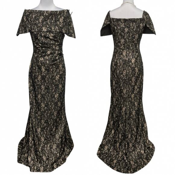 EUC - Vince Camuto Mermaid Lace and Sequined Gown - Picture 1 of 7